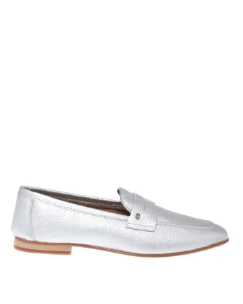 Pantofi loafer din piele, Argintiu