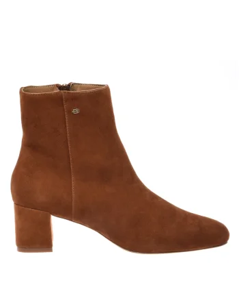 Botine din piele intoarsa, Maro
