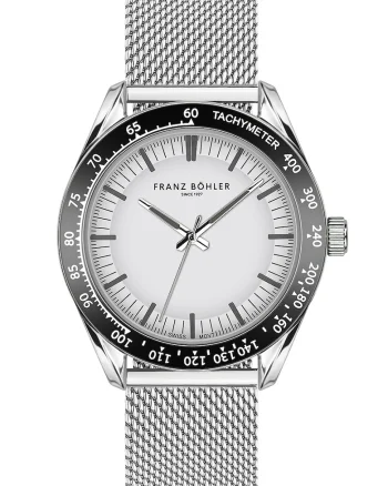 FRANZ BÖHLER, Ceas quartz cu logo pe cadran, Argintiu