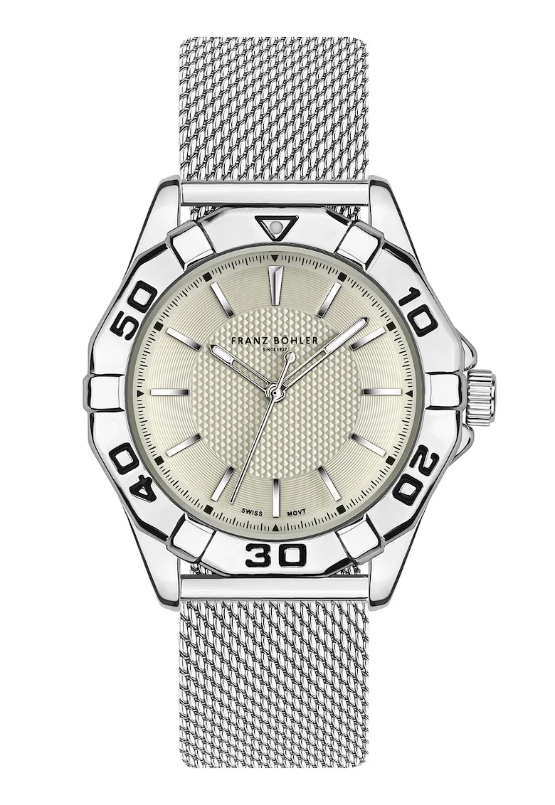 FRANZ BÖHLER, Ceas din otel inoxidabil, Argintiu