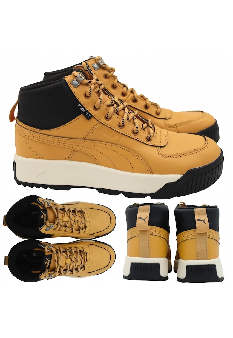 Ghete Barbati De Iarna, Trekking,  Tarrenz Sb Puretex, Negru-Galben, Incaltaminte Solida, Aderenta Sigura Cu Profil, Protectie Cu Membrana Puretex, Brant Softfoam, Negru/Galben