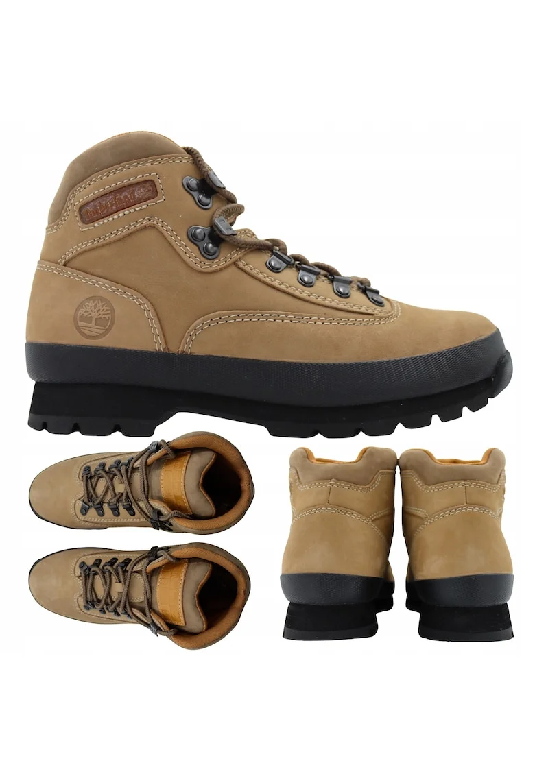 Ghete Barbati  Euro Hiker Mid, Piele Nubuc, Bej, Marimea