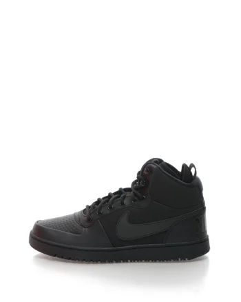 Pantofi sport mid-high de piele Court Borough, Negru, Negru