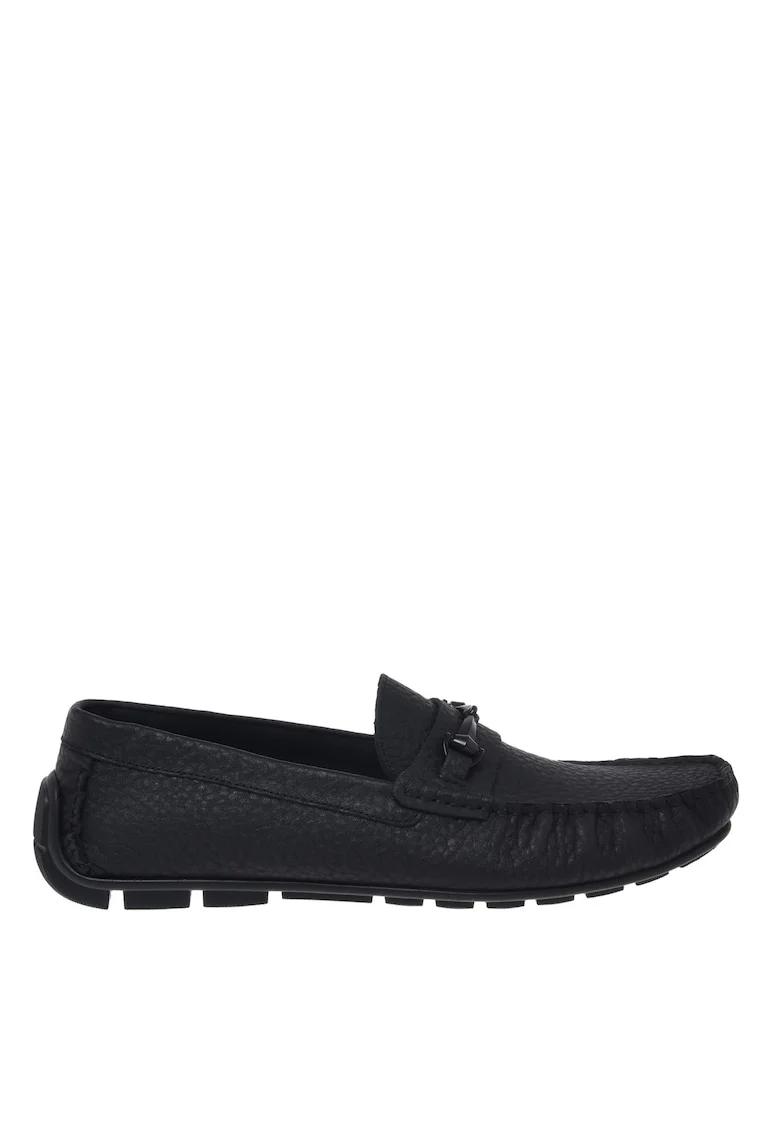 Pantofi loafer din piele Tumble, Negru