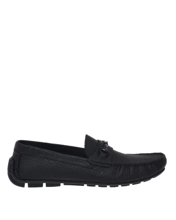 Pantofi loafer din piele Tumble, Negru