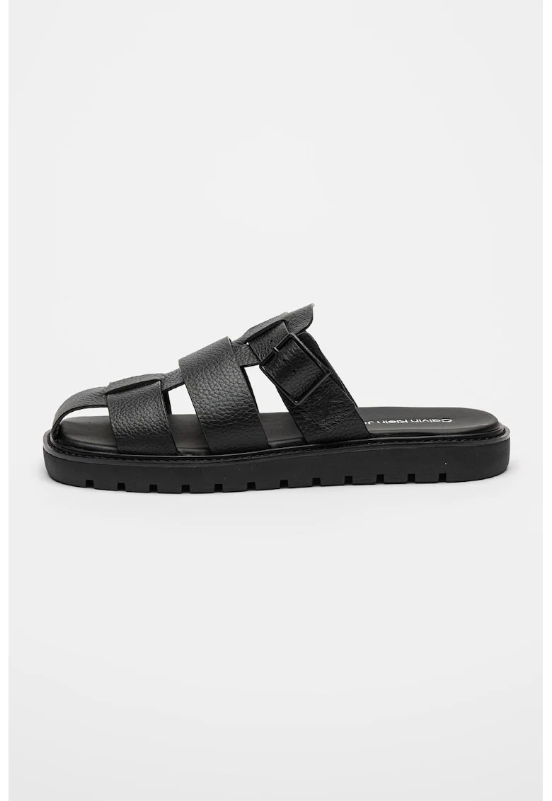 Papuci din piele, Negru