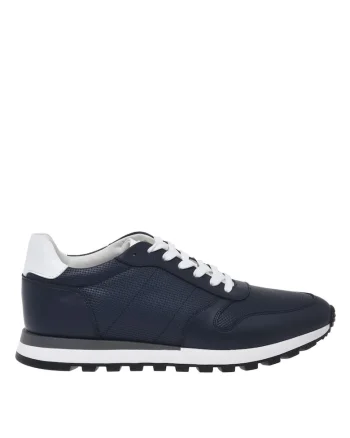 Pantofi sport low-cut de piele, Albastru