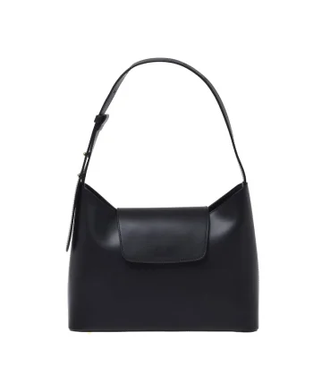 Geanta de piele eleganta, Negru, 25x28x8
