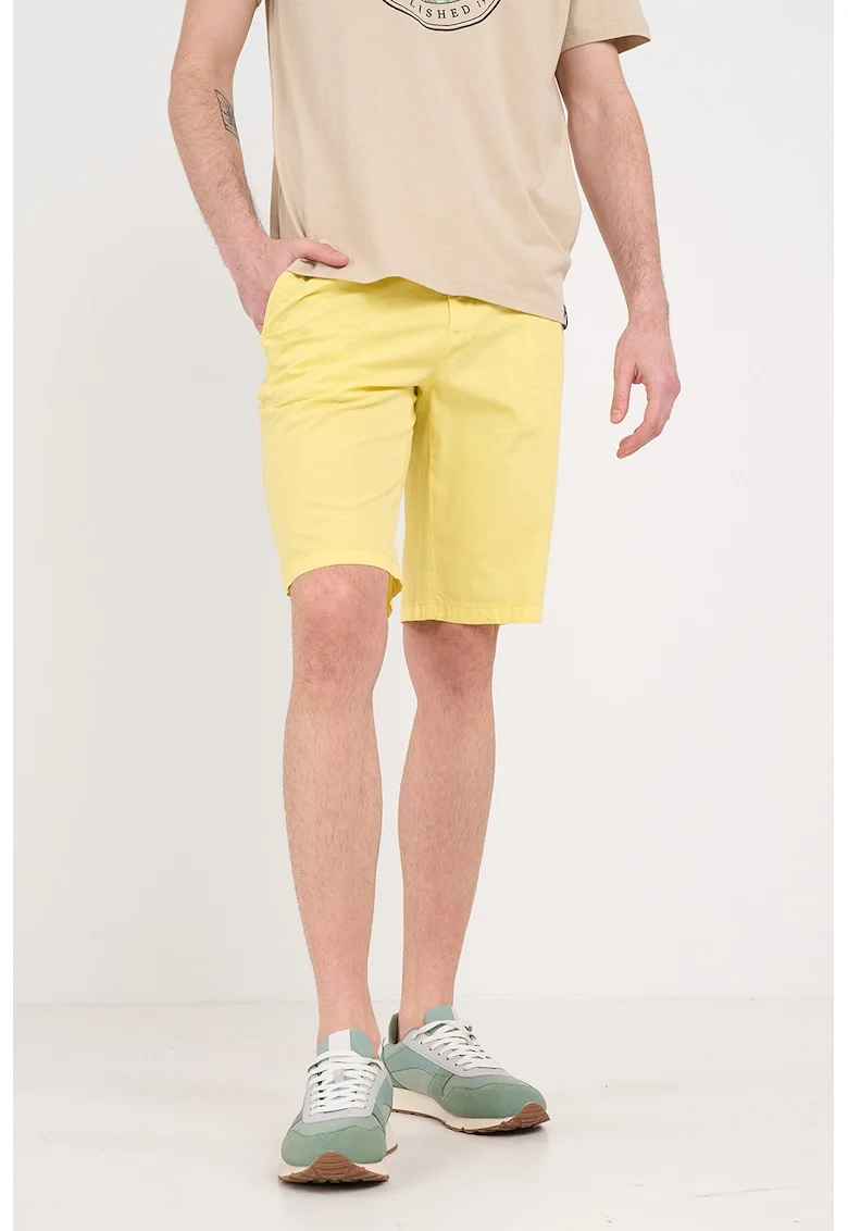 Pantaloni chino scurti cu snur, Galben