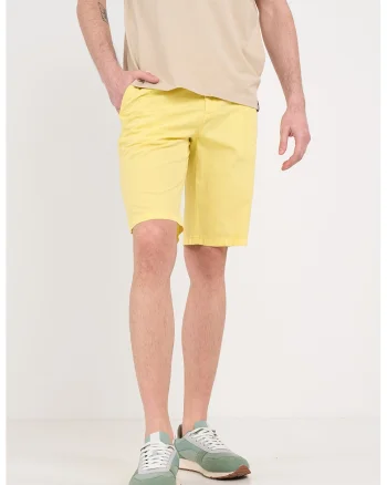 Pantaloni chino scurti cu snur, Galben