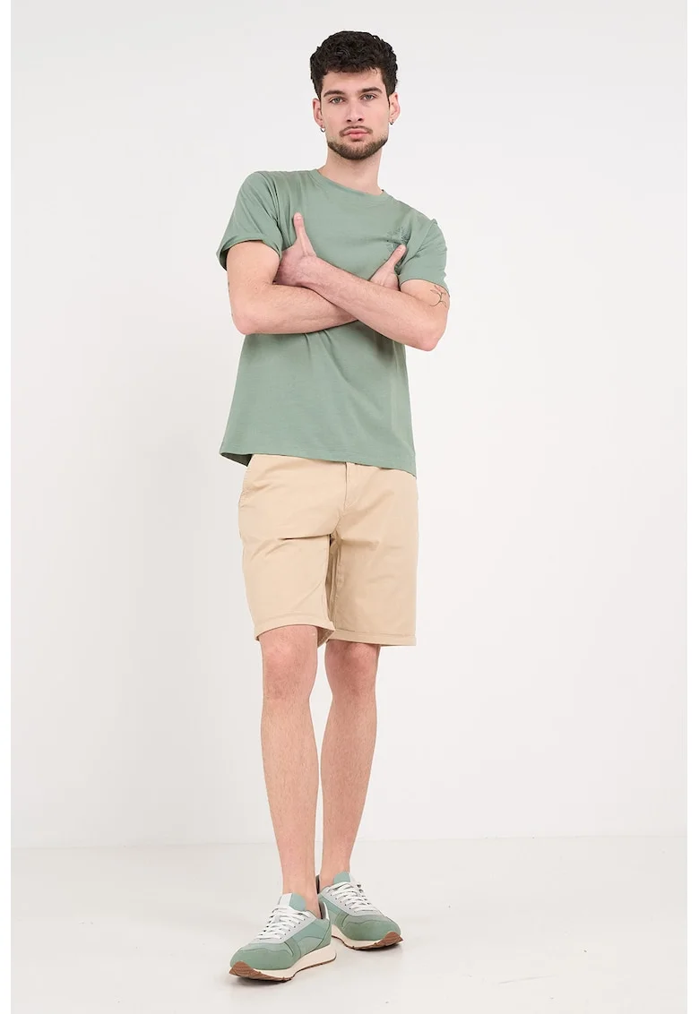 Pantaloni scurti chino cu buzunare laterale, Bej