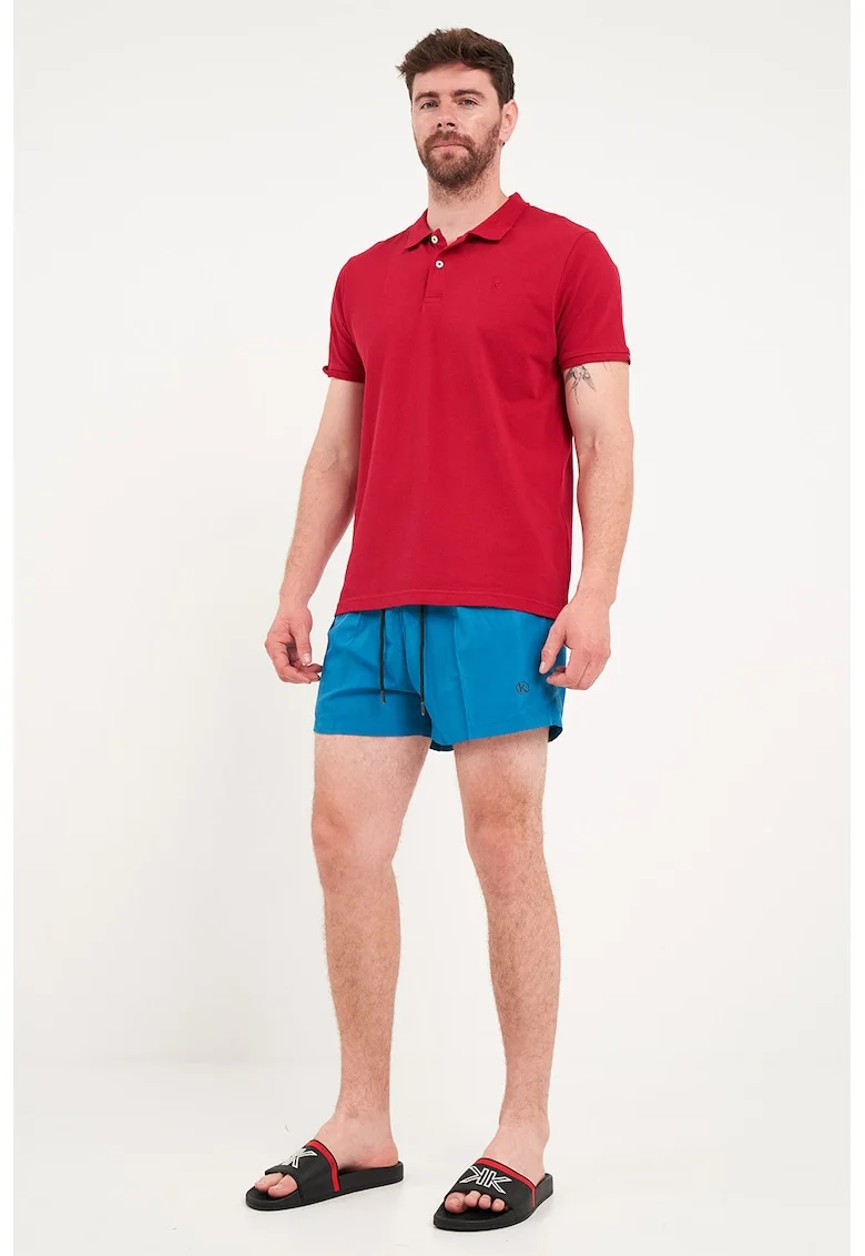 Pantaloni scurti de baie cu buzunar pe spate, Albastru cobalt