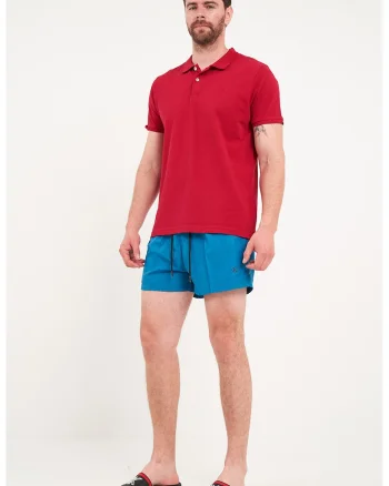 Pantaloni scurti de baie cu buzunar pe spate, Albastru cobalt
