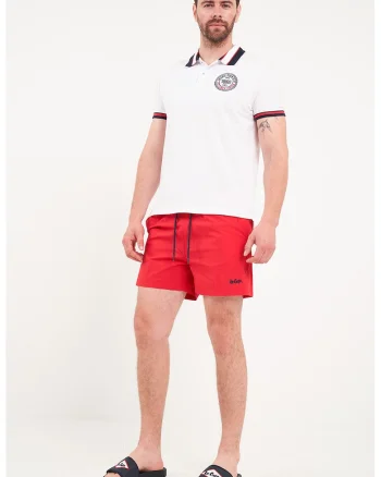 TIMEOUT, Pantaloni scurti de baie cu snur, Rosu vermillion