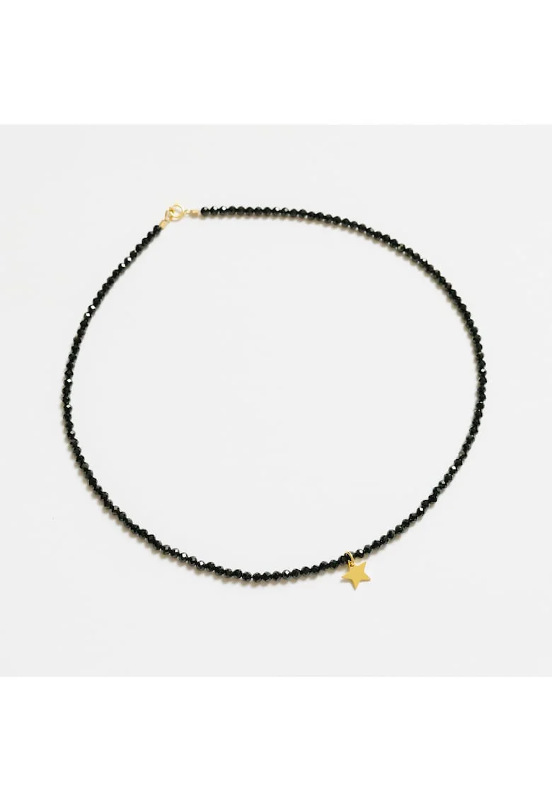 Colier handmade, realizat din pietre semipretioase spinel, accesorii argint925