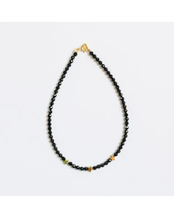 Bratara glezna, realizata handmade din pietre semipretioase spinel si stele din hematit, accesorii argint925