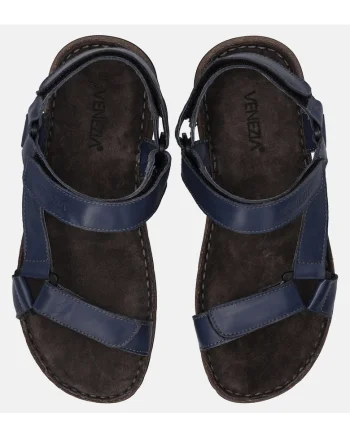 Sandale din piele nubuc cu velcro