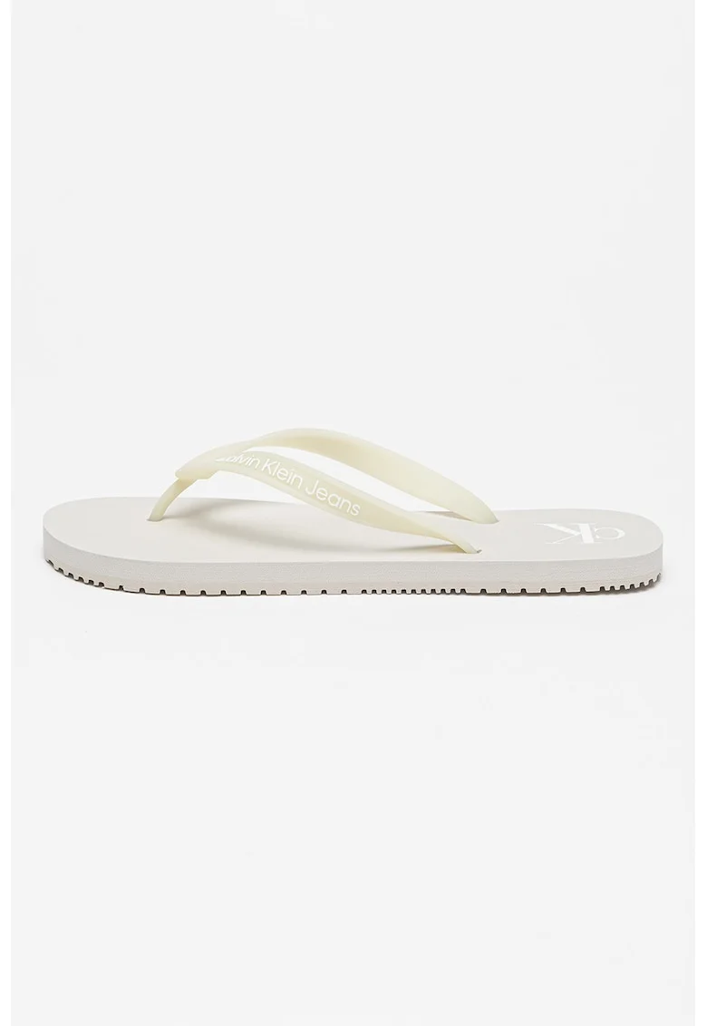 Papuci flip-flop cu logo, Verde pal