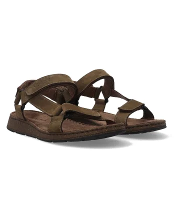 Sandale cu talpa joasa si velcro din piele