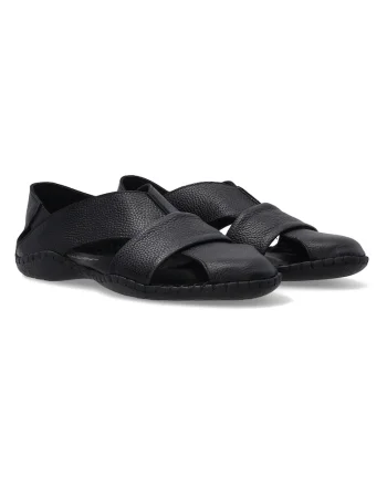 Pantofi casual din piele cu decupaje si insertii elastice