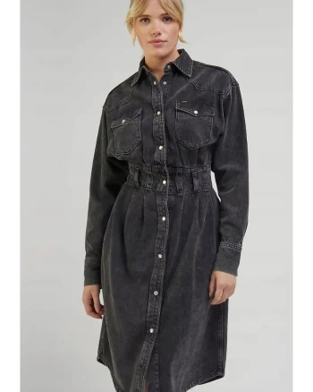 Rochie  Into The Shadow, evazata, gri, Gri