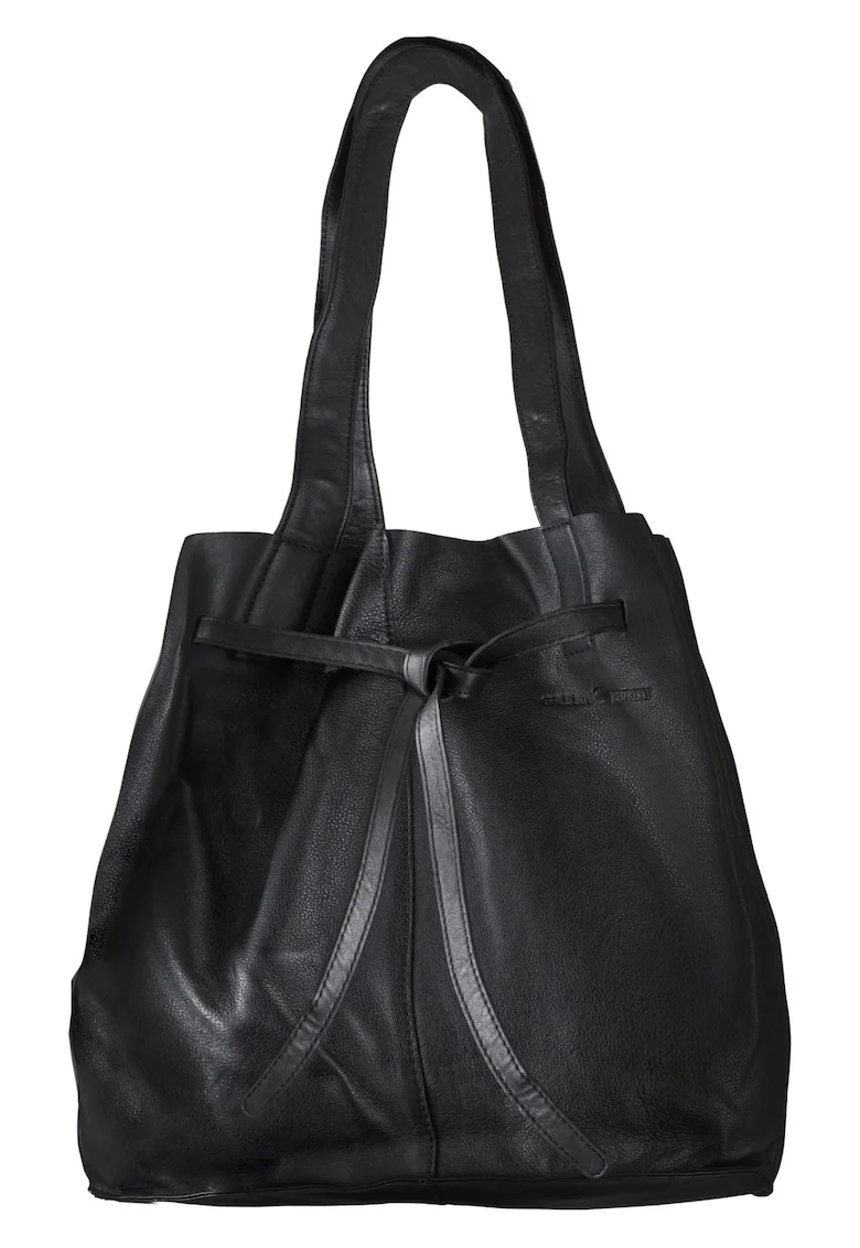 Geanta umar dama piele naturala neagra 37 x 32 x 15 cm, NAPPA - Eva,