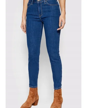 Blugi dama  Scarlett High, skinny, albastru, denim elastic, bumbac/poliester/elastan,