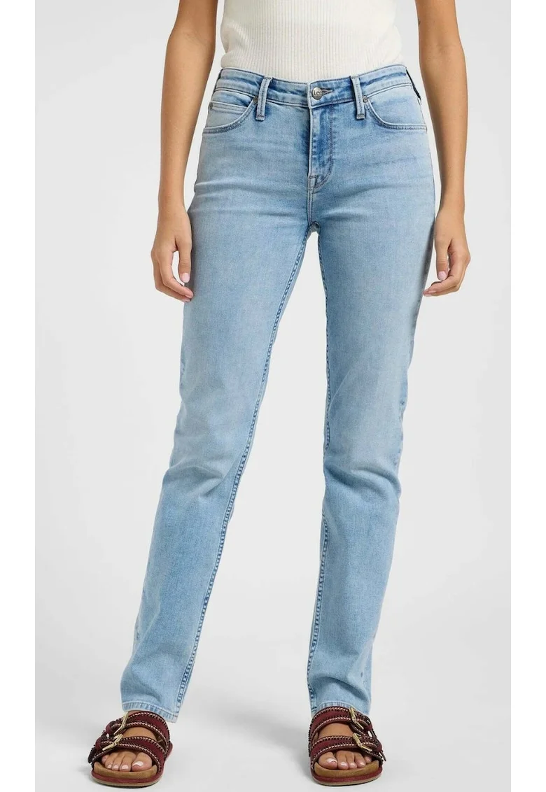 Blugi dama  Marion Straight, albastru deschis, elastici, din bumbac