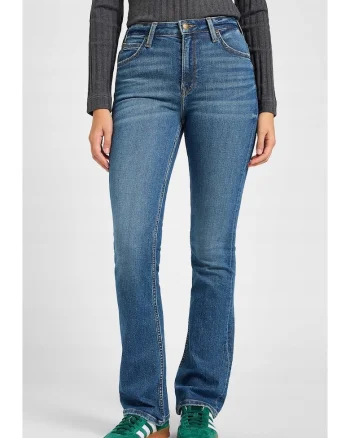Blugi dama  Breese Boot, evazati, albastru, denim elastic, bumbac/elastan,