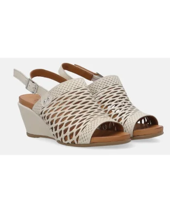 Sandale wedge cu catarama metalica