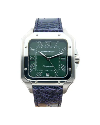 Ceas Conqueror Emerald Mystic Pearl cu finisaje Argintii, Otel Inoxidabil