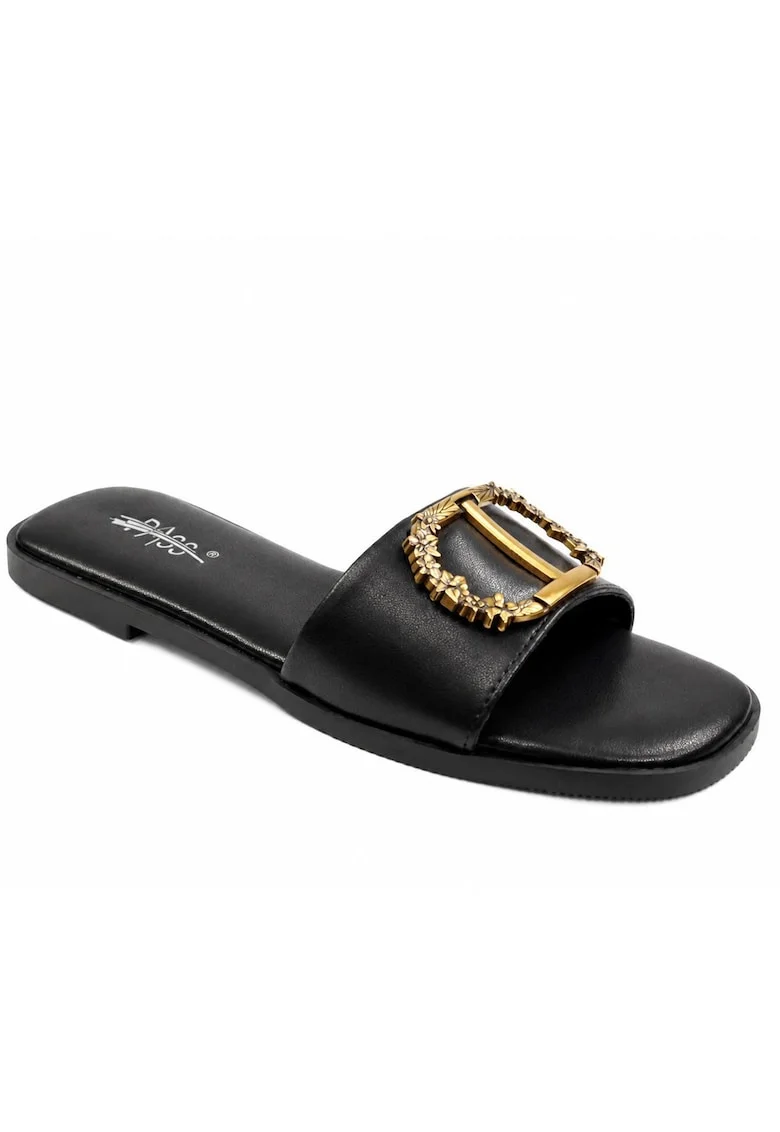 Papuci dama piele naturala AGQS80013A 01 N, Negru