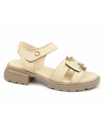 Sandale dama piele naturala D22 S640, Bej