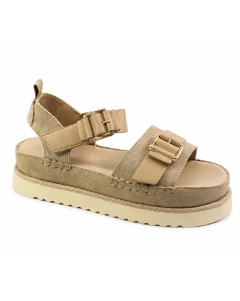 Sandale dama piele naturala D113 OWS002, Bej