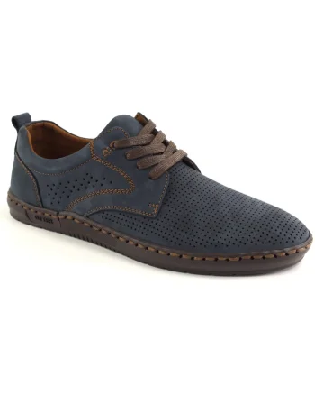 Pantofi barbati vara piele naturala 85DT80010C 42 2, Albastru
