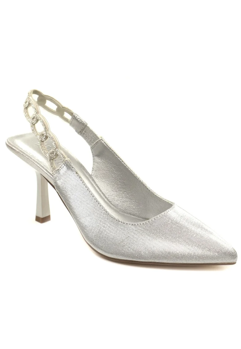 Pantofi dama decupati AM72409, Argintiu