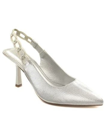 Pantofi dama decupati AM72409, Argintiu