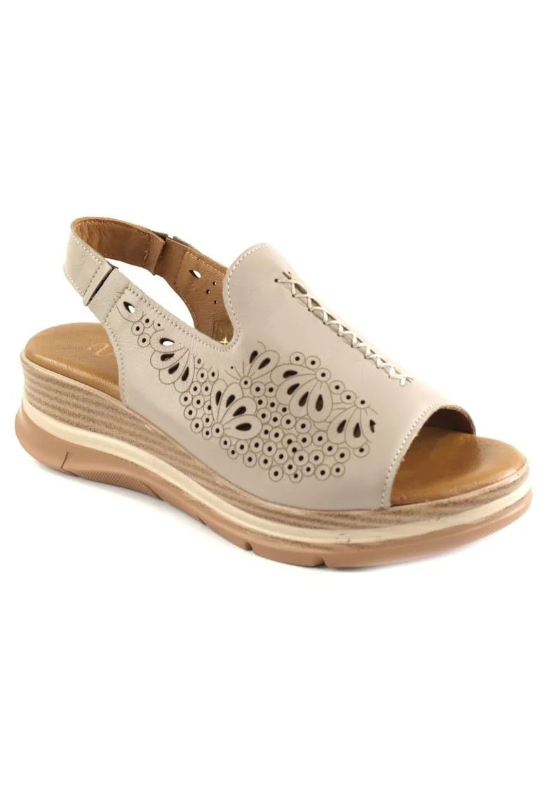 Sandale dama piele naturala D22 S643, Bej
