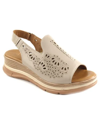 Sandale dama piele naturala D22 S643, Bej