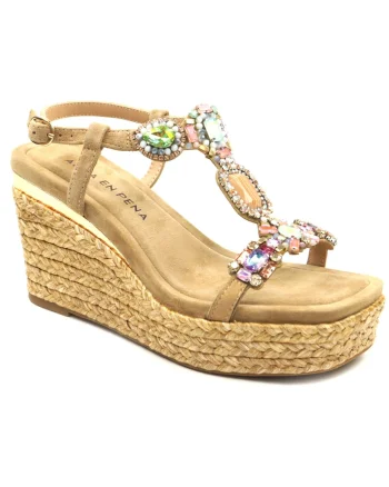 Sandale dama piele naturala V265506, Bej
