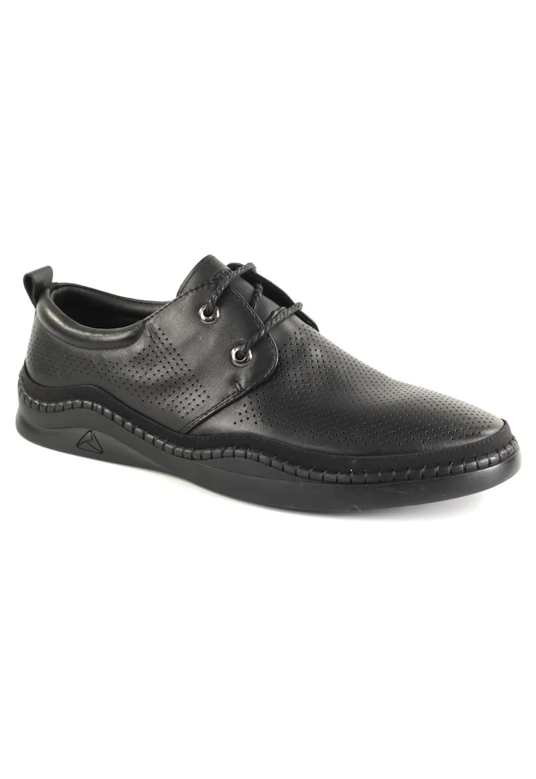 Pantofi barbati vara piele naturala E6E660008A 01 N, Negru