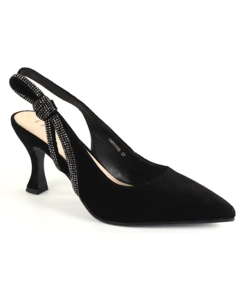 Pantofi dama decupati piele naturala H3CN800004A 01 I, Negru