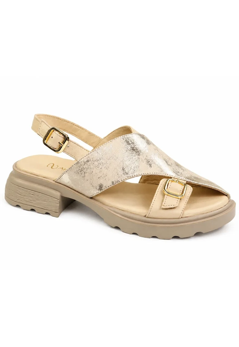 Sandale dama piele naturala D22 S636, Bej
