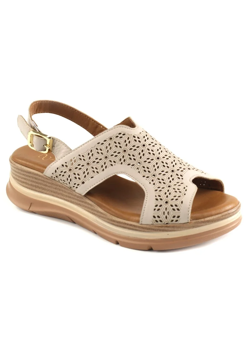 Sandale dama piele naturala D22 S627, Argintiu