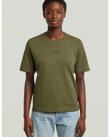 Tricou lejer din bumbac organic, Verde masliniu