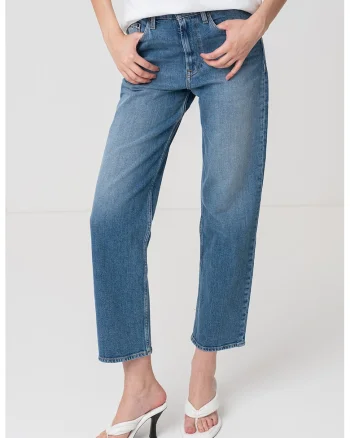 Blugi crop drepti Layla, Albastru