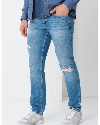 Blugi slim fit Scanton, Albastru