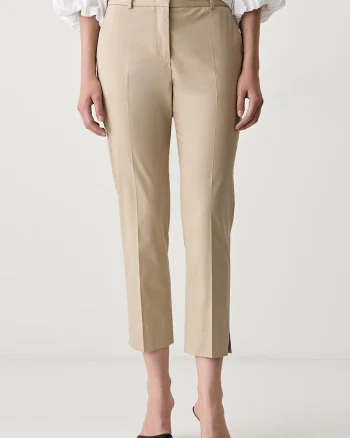 BOSS pantaloni carrot pentru femei, din bumbac cu elastan Tapria-Crop2