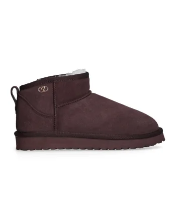 Ghete de piele intoarsa, fara inchidere, Violet tyrian