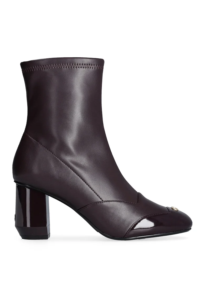 Botine de piele ecologica, Violet tyrian